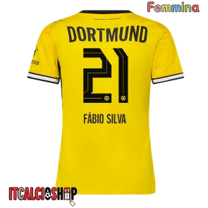 Borussia Dortmund Fabio Silva #21 Prima Maglia Femmina 2026-27 Manica Corta